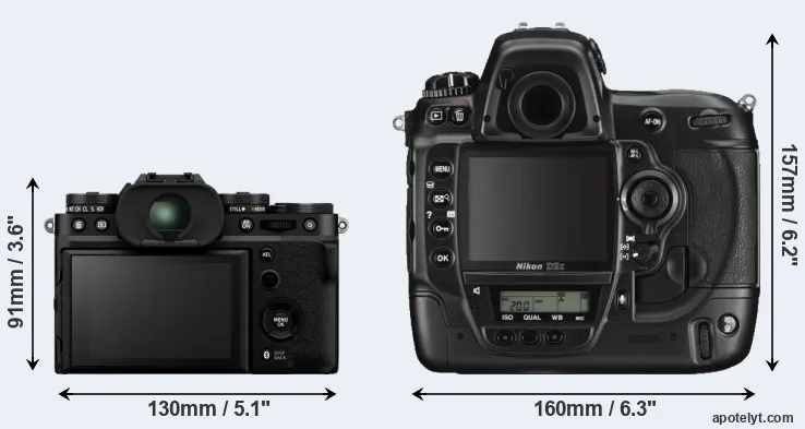Comparison X-T5 or D3X rear