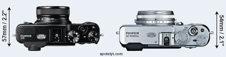 Compare X10 versus X100S top