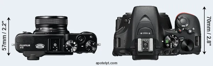 Compare X10 versus D5500 top