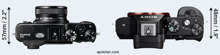 Compare X10 versus A7 top
