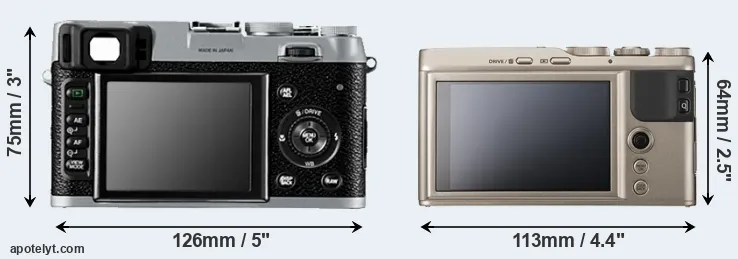Comparison X100 or XF10 rear
