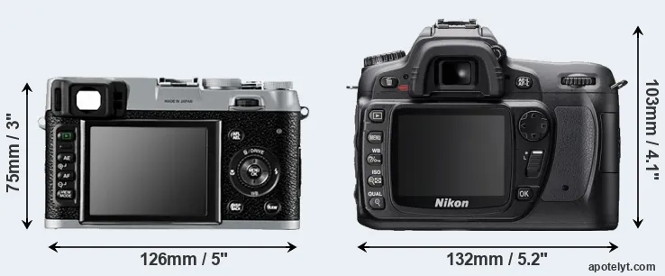 Comparison X100 or D80 rear