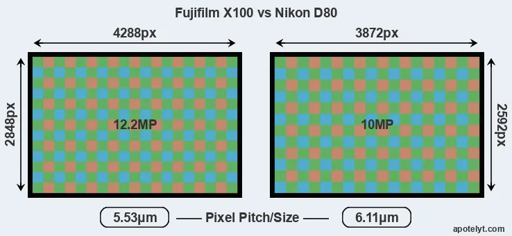 X100 versus D80 MP