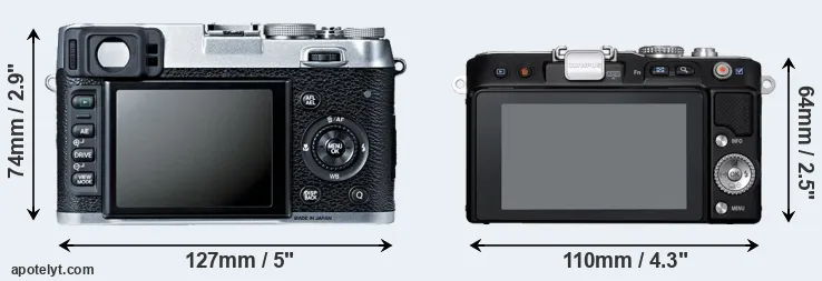 Comparison X100S or E-PL3 rear