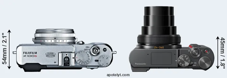 Compare X100S versus TZ200 top