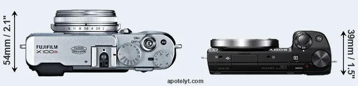 Compare X100S versus NEX-5R top
