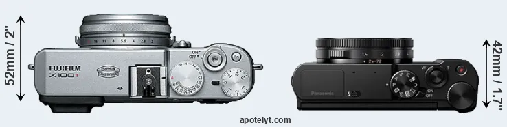 Compare X100T versus LX10 top