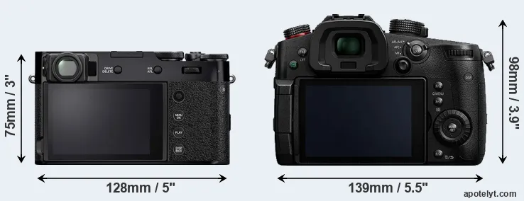 Comparison X100V or GH5s rear