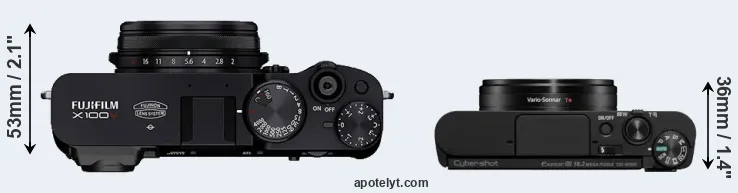 Compare X100V versus WX800 top