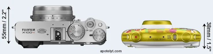 Compare X100VI versus W150 top