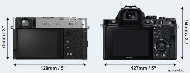 Comparison X100VI or A7R rear