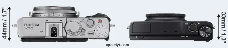 Compare X70 versus XQ1 top