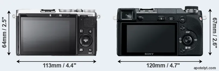 Comparison X70 or NEX-6 rear