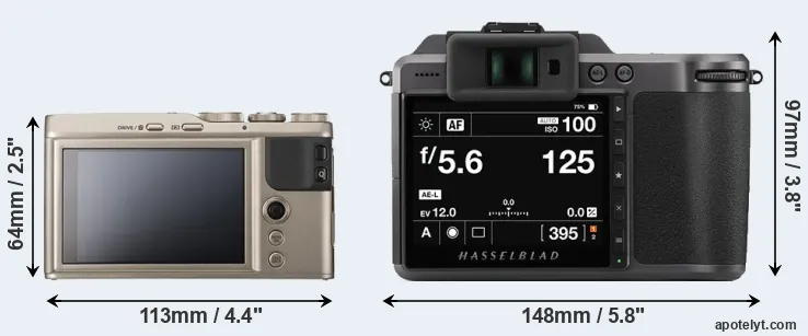 Comparison XF10 or X1D II rear