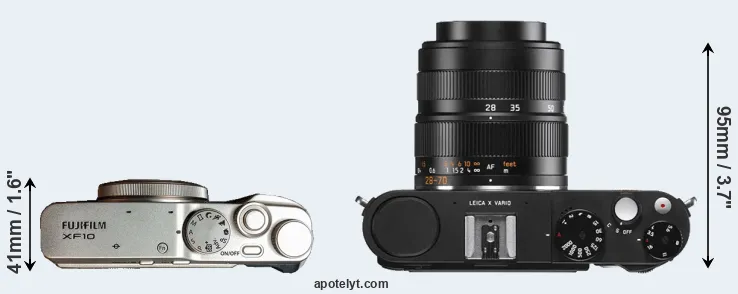 Compare XF10 versus X Vario top