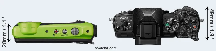 Compare XP120 versus E-M10 IV top