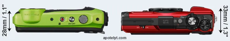 Compare XP120 versus TG-7 top
