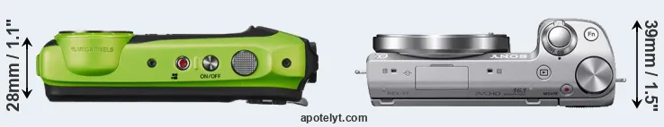 Compare XP120 versus NEX-5T top