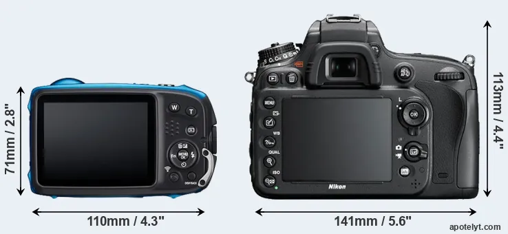 Comparison XP140 or D600 rear