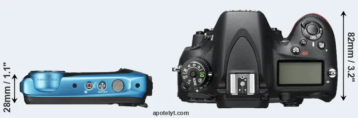 Compare XP140 versus D600 top