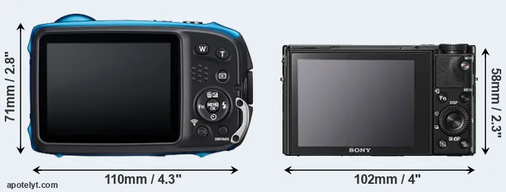 Comparison XP140 or RX100 V rear