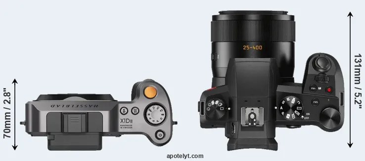 Compare X1D II versus V-LUX 5 top