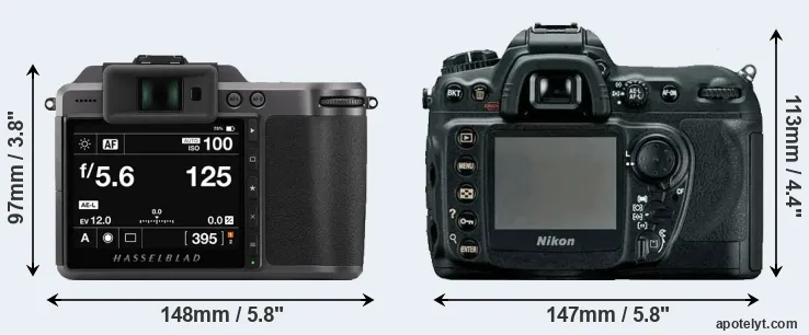 Comparison X1D II or D200 rear