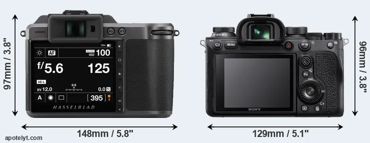 Comparison X1D II or A9 II rear