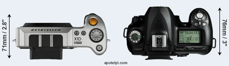 Compare X1D versus D50 top