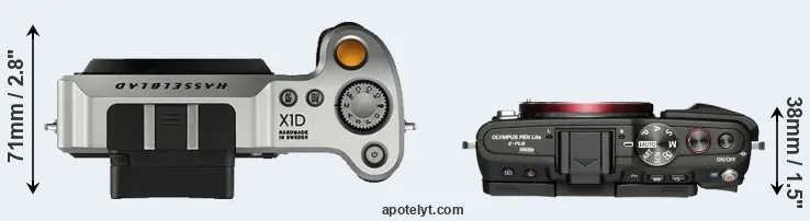 Compare X1D versus E-PL6 top