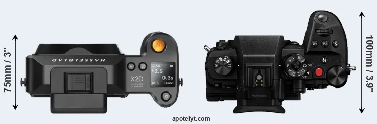 Compare X2D 100C versus GH6 top