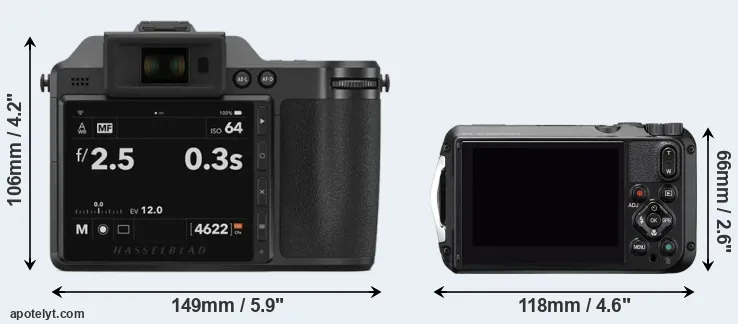 Comparison X2D 100C or WG-6 rear