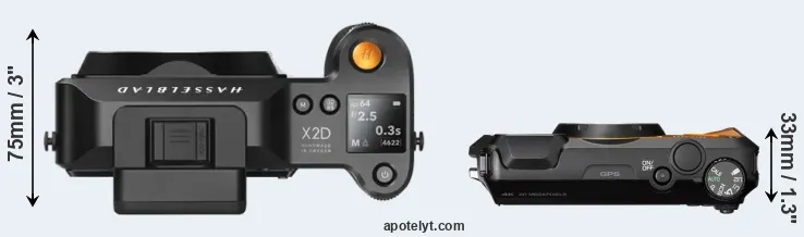 Compare X2D 100C versus WG-6 top
