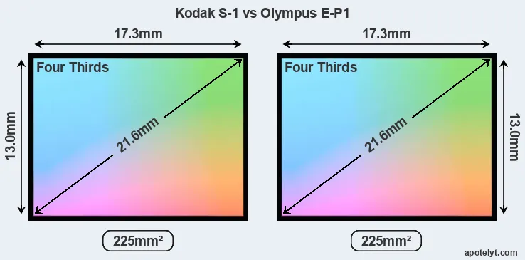 Kodak S-1 and Olympus E-P1 sensor measures