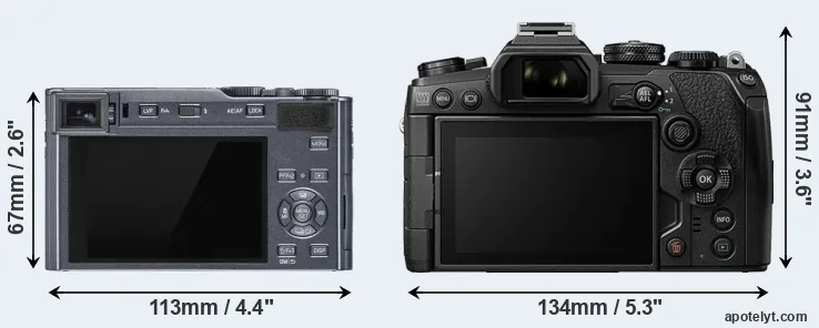 Comparison C-LUX or E-M1 III rear