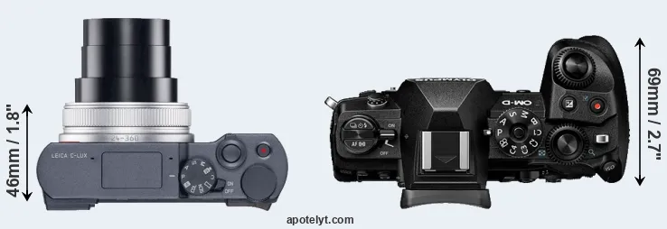Compare C-LUX versus E-M1 III top