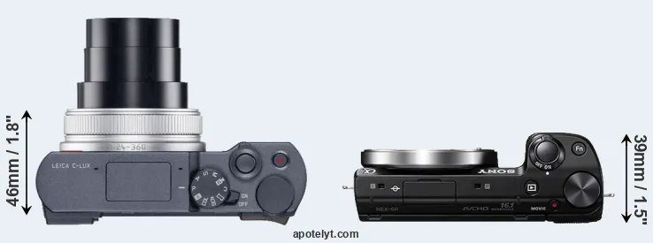 Compare C-LUX versus NEX-5R top