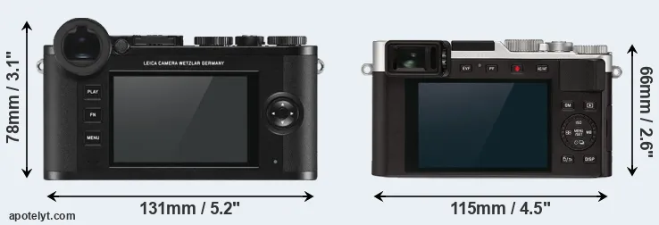 Comparison CL or D-LUX 7 rear