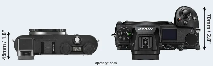 Compare CL versus Z6 II top