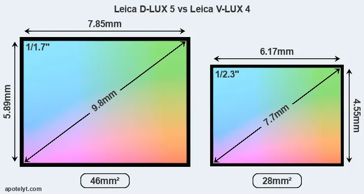 Leica D-LUX 5 and Leica V-LUX 4 sensor measures