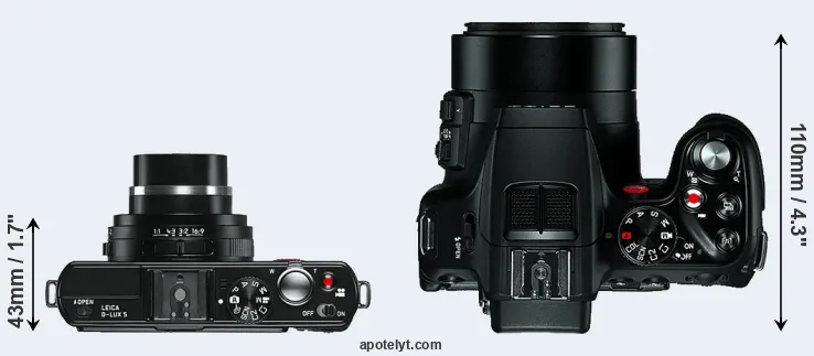 Compare D-LUX 5 versus V-LUX 4 top