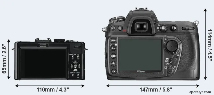 Comparison D-LUX 5 or D300 rear