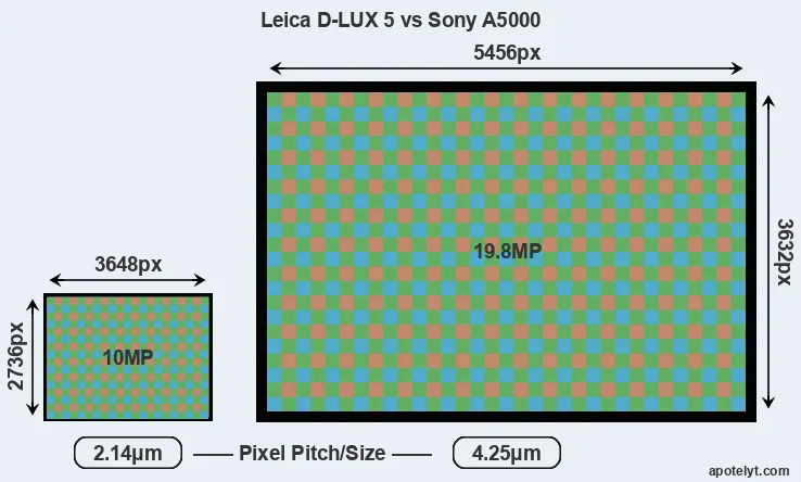 D-LUX 5 versus A5000 MP
