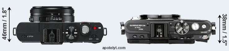 Compare D-LUX 6 versus E-PL5 top