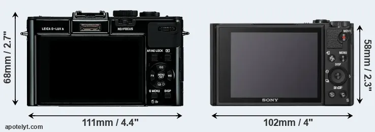 Comparison D-LUX 6 or WX800 rear