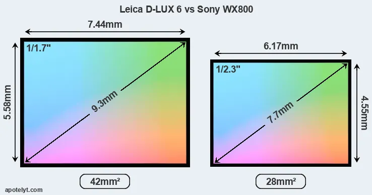 Leica D-LUX 6 and Sony WX800 sensor measures