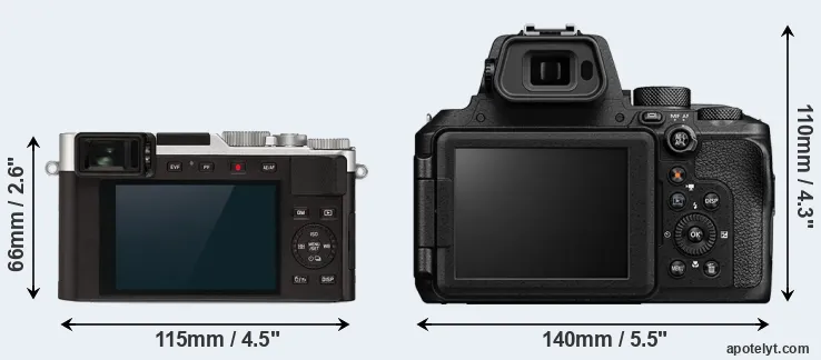 Comparison D-LUX 7 or P950 rear