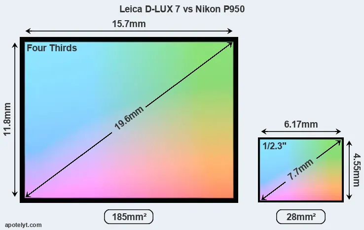 Leica D-LUX 7 and Nikon P950 sensor measures