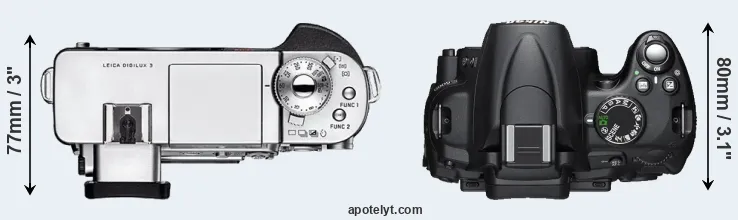 Compare Digilux 3 versus D5000 top