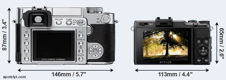 Comparison Digilux 3 or XZ-2 rear